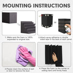8 Pack - Bass Traps Acoustic Foam Corner, High Density and Fire-Proof Bass - Image 6