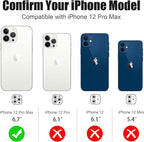 AGVEE 3+3 6 Pack for iPhone 12 Pro Max 6.7" Camera Lens Cover Protector - Image 2