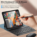 for Samsung Galaxy Z Fold 7 6 5 Keyboard and Mouse, Portable Mini 7.9 inch - Image 2