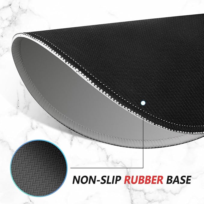 ITNRSIIET Mouse Pad Non-Slip Rubber Base Smooth Surface Stitched Edges - Image 4