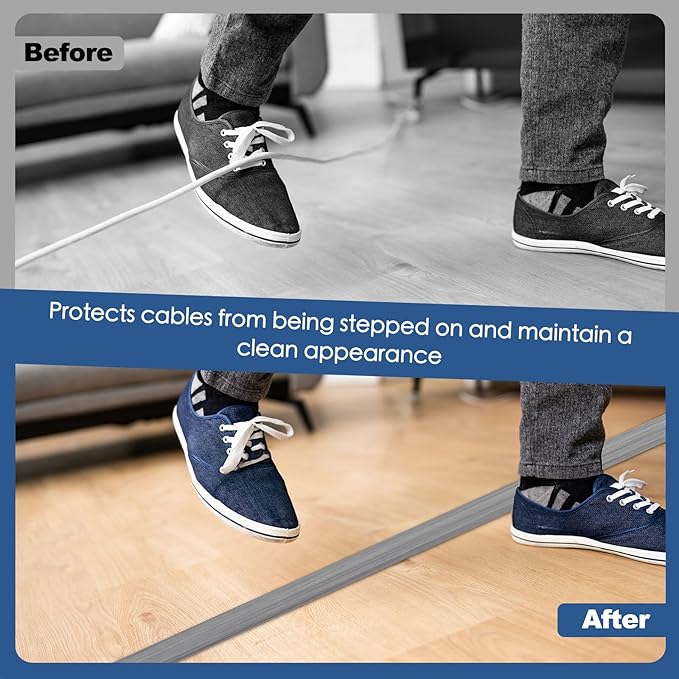 Floor Cord Cover for Wires on Floor Self Adhesive Cord Hider Floor Cable - Image 4