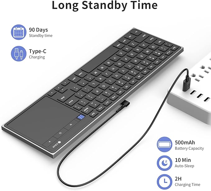 CZUR Rechargeable Bluetooth Keyboard - Image 4