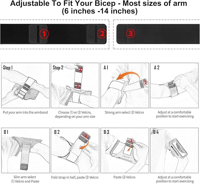 Running Armband with Earphone Bag Cell Phone Armband - Image 8