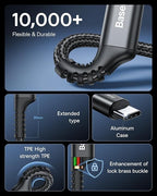 Baseus USB Type C Cable for Car, Nylon Braided Carplay Cable Compatible - Image 4