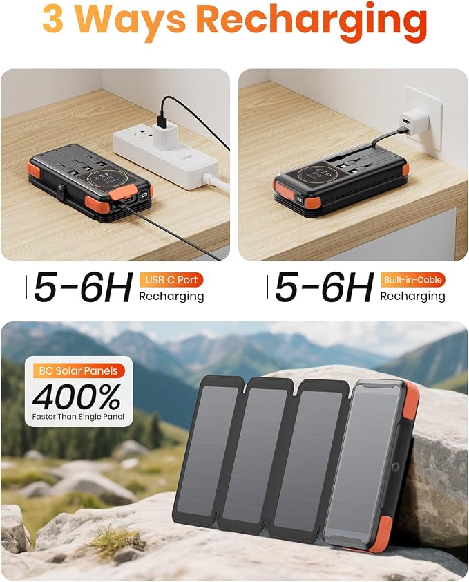 Solar-Charger-Power-Bank-49800mAh, 20W Fast Charging Portable Charger - Image 9