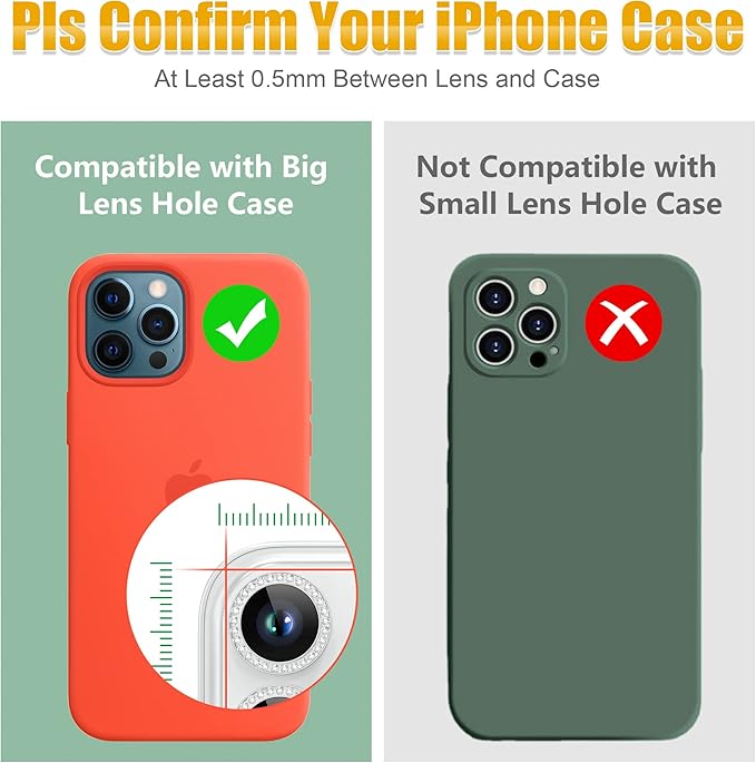 AGVEE 3+3 for iPhone 14 Pro 6.1" / 14 Pro Max 6.7" Camera Lens Protector - Image 3