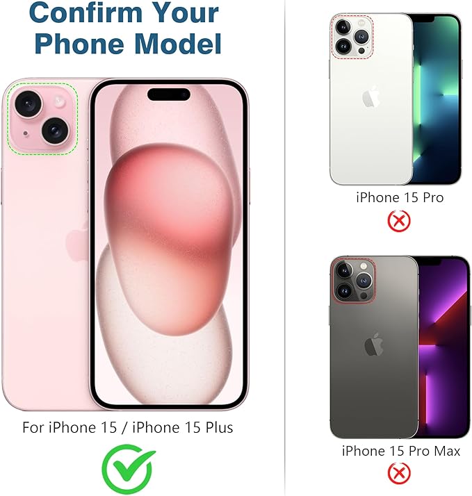 AGVEE 3+3 6 Pack for iPhone 15 6.1" / 15 Plus 6.7" Camera Lens Cover Protector - Image 2