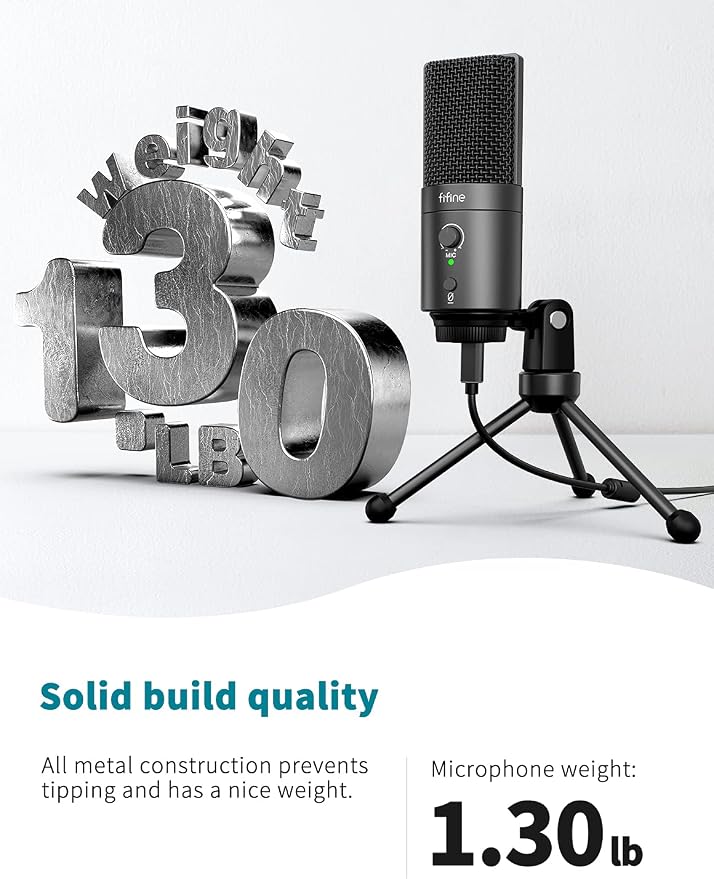 FIFINE USB Desktop PC Microphone - Image 7