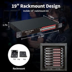 STEAMEMO 24-Port Managed Gigabit PoE+ Switch | 24×PoE+ Ports@360W, 2×Gigabit - Image 9