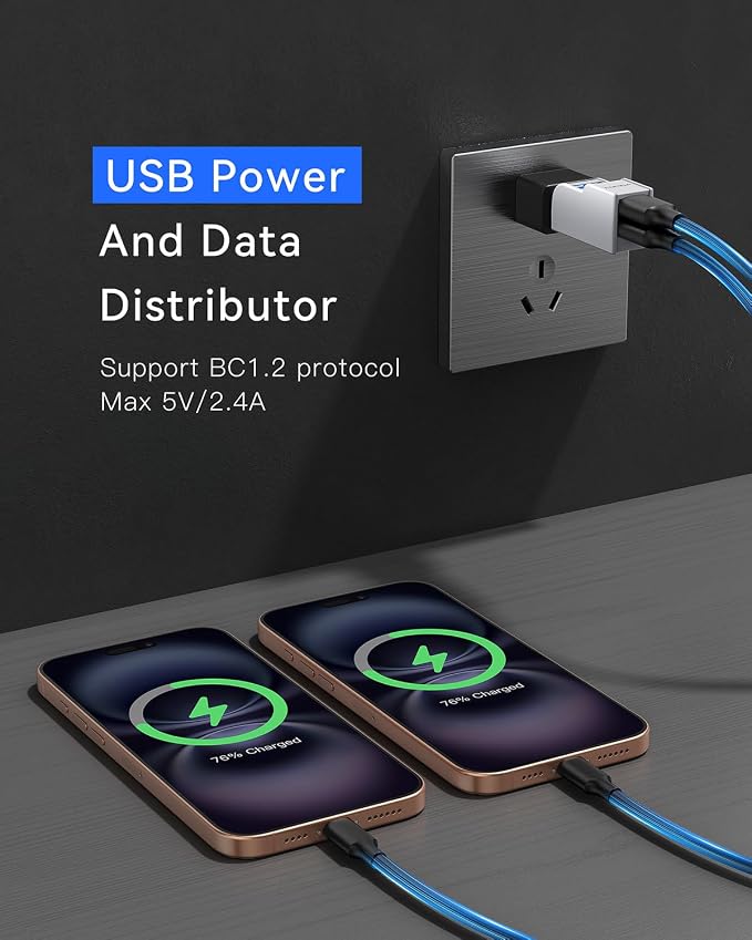 Mini USB Hub 3-Port USB Splitter 1 in 3 Out, USB Expander Adapter - Image 4