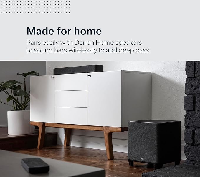 Denon Home Subwoofer – Deep, Powerful Bass, Wireless Streaming, Pair Home - Image 6