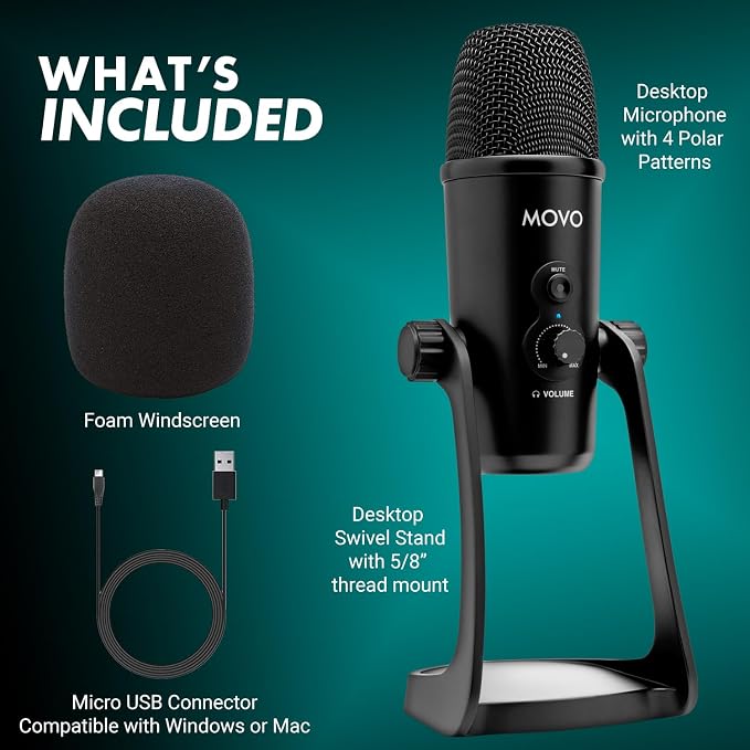 Movo UM700 Computer Condenser USB Gaming Mic - Image 7