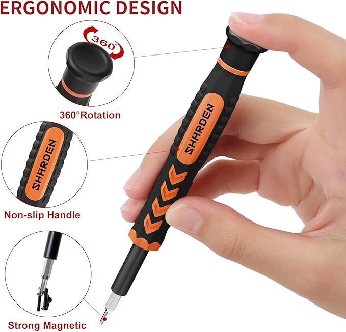 SHARDEN 58 in 1 Small Precision Screwdriver Set Magnetic Mini Screwdriver Set - Image 3