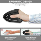 Vassink Ergonomic Mouse, Rechargeable Wireless Mouse, 2.4GHz Rechargeable - Image 2