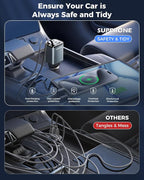 【2025 Ultra-Compact】 SUPERONE Retractable Car Charger, 5 in 1 Car Phone Charger - Image 7