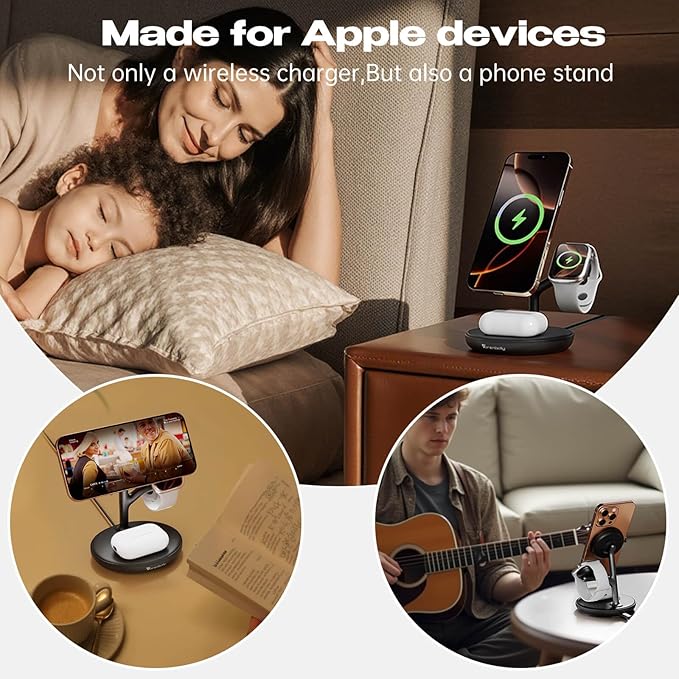 Magnetic Charger for iPhone Charging Station, Mag-Safe Phone Charger for iPhone - Image 2