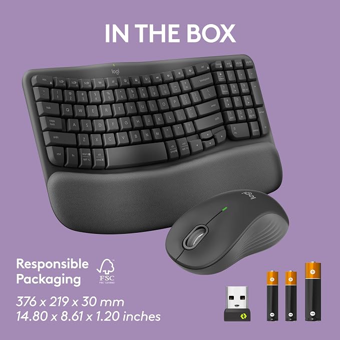 Logitech Wave Keys MK670 Combo, Wireless Ergonomic Keyboard - Image 10