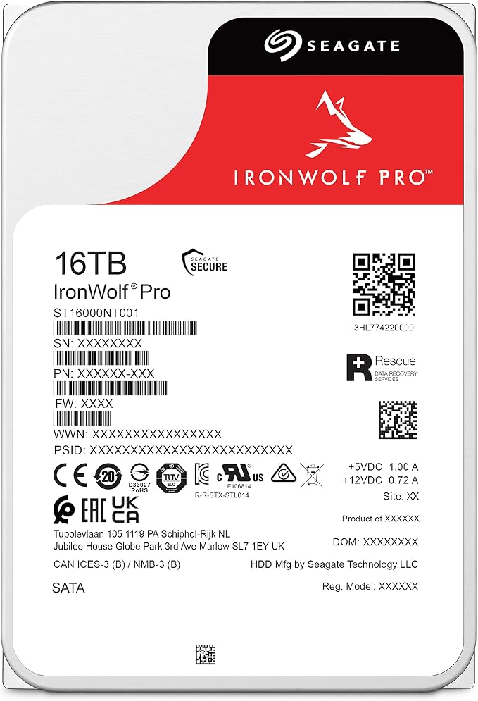 Seagate IronWolf Pro, 16 TB, Enterprise NAS Internal HDD –CMR 3.5 Inch - Image 2