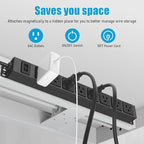 HHSOET Magnetic Mount Power Strip, 8 Outlet Mountable Socket, Metal Heavy Duty - Image 3