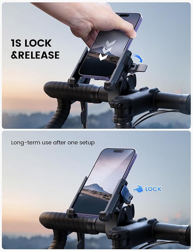 Lamicall Motorcycle Phone Mount Holder - Image 4