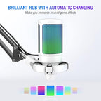 FIFINE Streaming Gaming USB Microphone Kit, PC Condenser RGB Mic Compatible - Image 3