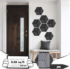 Mollywell Hexagon Acoustic Panels, 12 Pack |Wood Veneer|High Density Sound - Image 2
