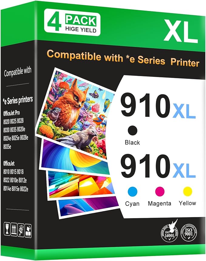 910XL Ink Cartridges Combo Pack Replacement Compatible by EasyPrintingwithEaseFusion