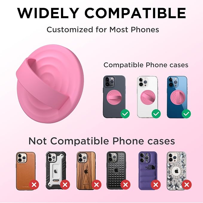 Magnetic Phone Ring Grip Holder, Silicone Finger Loop Grip, Compatible - Image 7