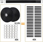 2 Rolls 32.2ft 1 Inch Wide Cable Ties, Jumpso Adjustable Fastening Zip Ties - Image 3