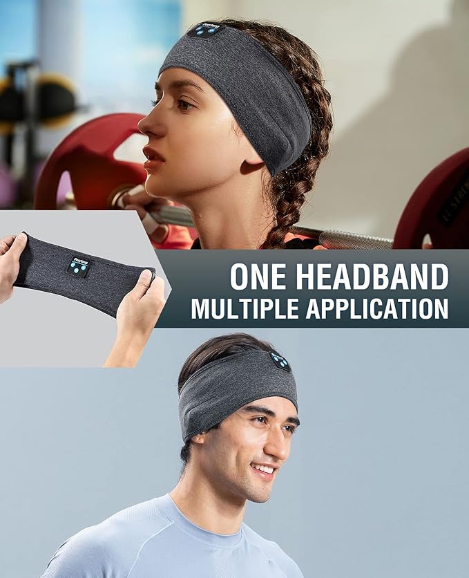 Perytong New Sleep Headphones Bluetooth Headband, Wireless Soft Sleeping - Image 7