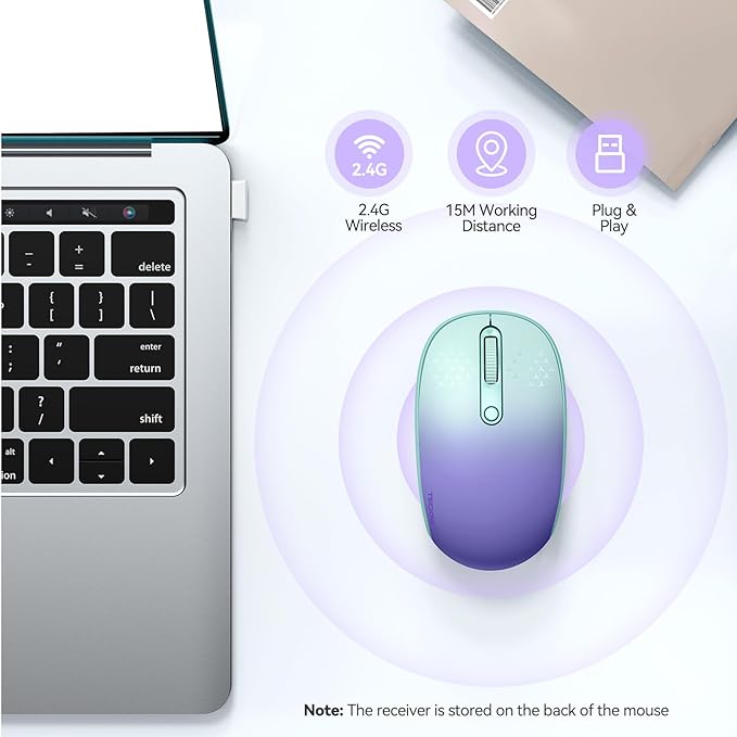 TECKNET Wireless Mouse, 2.4G Quiet Computer Mouse - Image 2