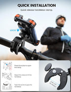 Lamicall Motorcycle Phone Mount, Bike Phone Holder - Image 4