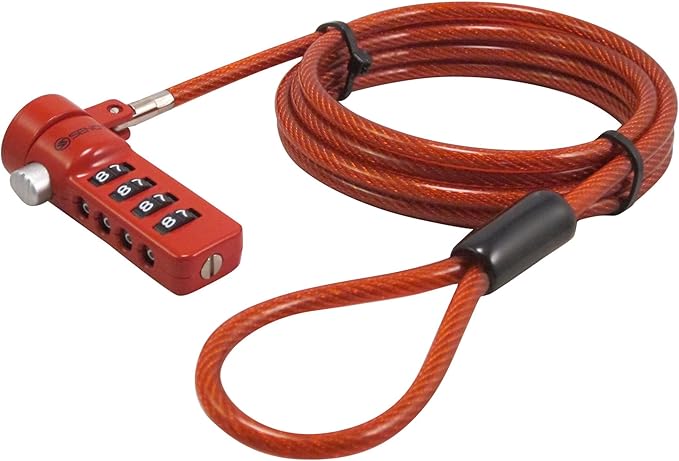 Sendt Red Notebook/Laptop Combination Lock Security Cable - Image 5