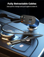 【Upgraded】 SUPERONE Retractable Car Charger 4 in 1, Fast Car Phone Charger - Image 3