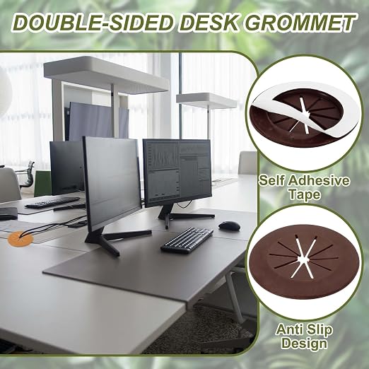 PATIKIL Desk Grommet 1-9/16", Deep Brown - Image 3
