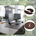 PATIKIL Desk Grommet 1-9/16", Deep Brown - Image 3