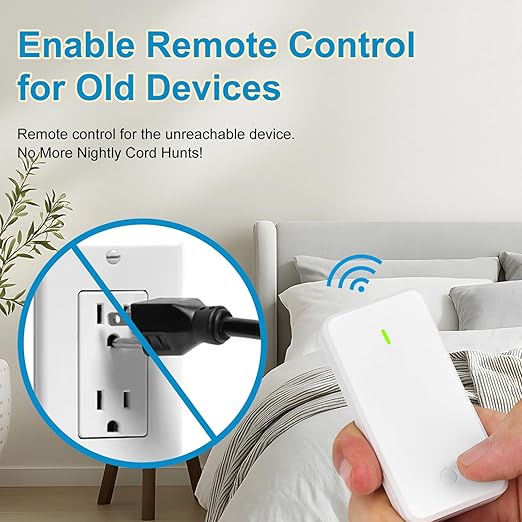 NineLeaf Wireless Remote Wall Switch and Outlet, Remote Control Outlet Light - Image 5