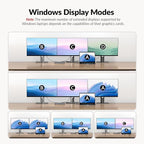 Docking Station Triple Monitor, 100W Laptop Charging, 10Gbps USB-C/A, Plug & - Image 7