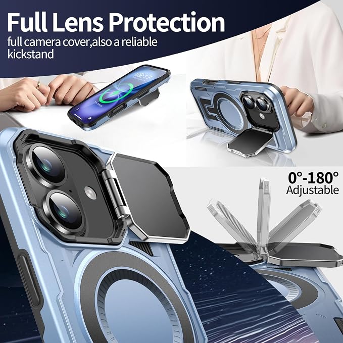 Camera Stand Case for iPhone 16, 2024 Version Military Grade Protective Soft - Image 3