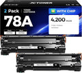 78A Black Toner Cartridge with chip High Yield Replacement by JCTONER