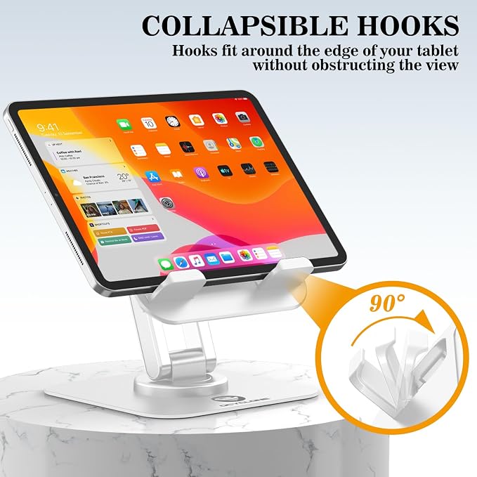 OCYCLONE for iPad Stand for Desk 360 Rotating Adjustable Portable Monitor - Image 4