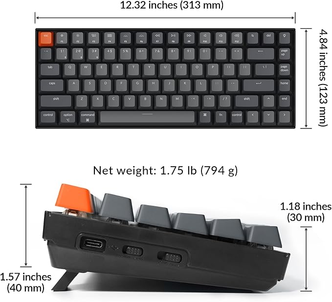 Keychron K2 75% Layout Bluetooth Mechanical Keyboard K Pro Red Switch/White LED - Image 5