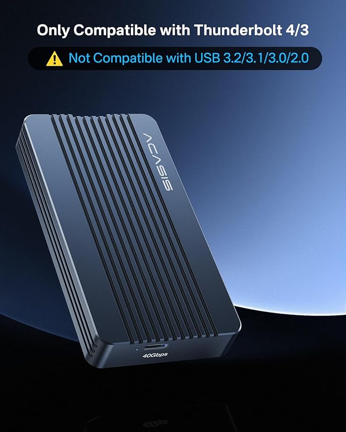 ACASIS 40Gbps M.2 NVMe SSD Enclosure, Only Compatible - Image 2