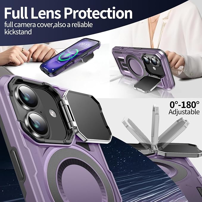 Camera Stand Case for iPhone 16 Plus, 2024 Version Military Grade Protective - Image 3