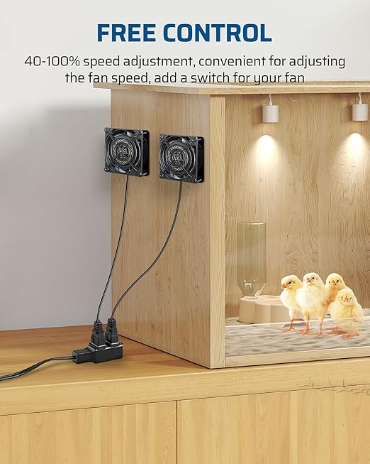 DEWENWILS 120V AC Quiet Muffin Fan, 80mm×25mm Waterproof Case Fan Cooling Fan - Image 7