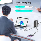 USB C Fast Charger : Fast Charging Station : 285W-8 Port Desktop Multiple - Image 4