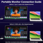 2K 180Hz Portable Gaming Monitor, 23.8" 2560x1440 QHD Fast IPS ∆E<2 100% sRGB - Image 3