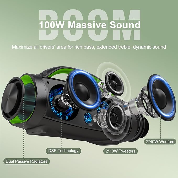 DOSS Extreme Boom Pro Loud Bluetooth Speaker - Image 2