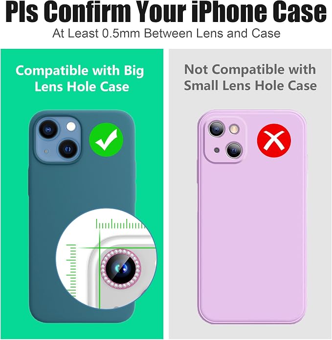 AGVEE 3+3 6 Pack for iPhone 15 6.1" / 15 Plus 6.7" Camera Lens Cover Protector - Image 3