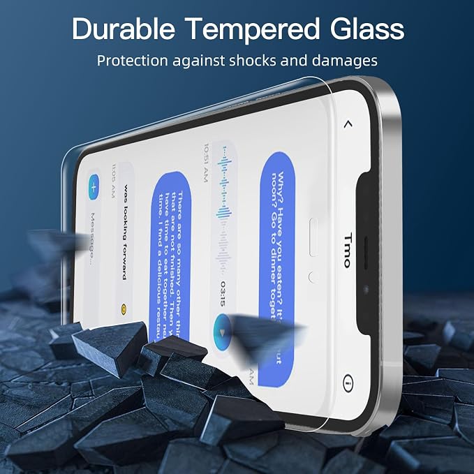 NEW'C 3 Pack Privacy for iPhone 12 Pro Max Screen Protector, Enhanced 28-Degree - Image 6